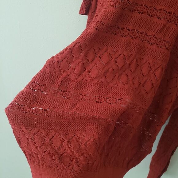 FINAL SALE TOPSHOP Frill Cold Shoulder Pointelle Top 6 - Picture 4 of 5